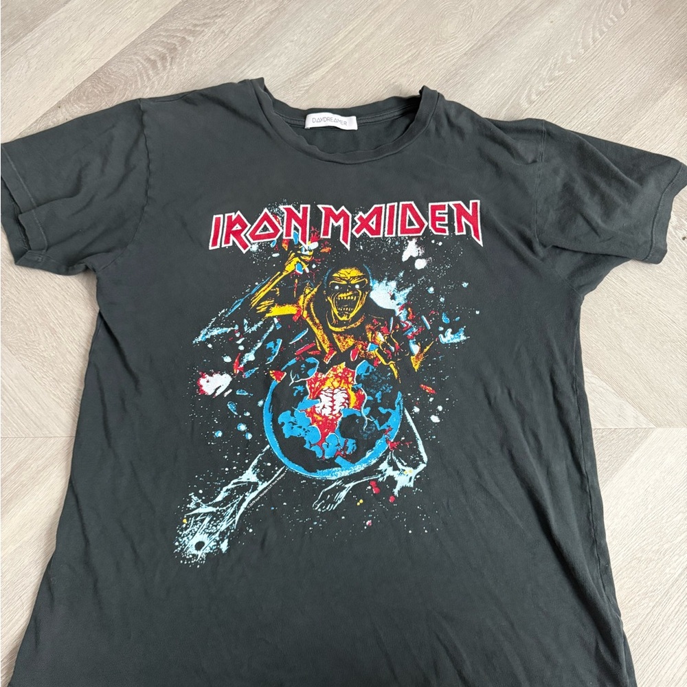 Day Dreamer Iron Maiden Black Graphic Band Tee